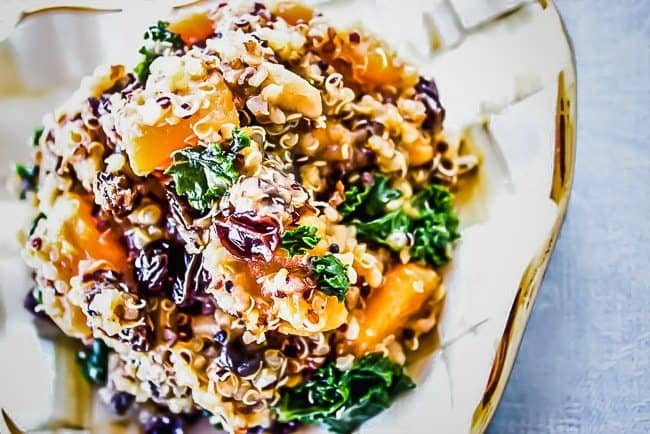 Kale + Raisin + Mushroom + Sweet Potato Quinoa