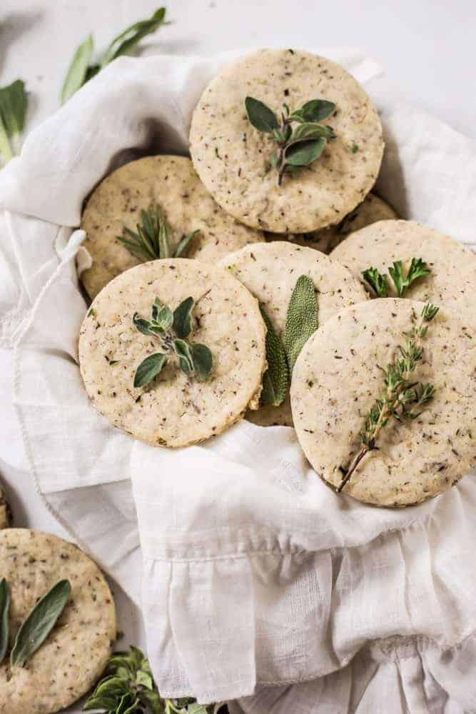 Savory Shortbread Herb Biscuits