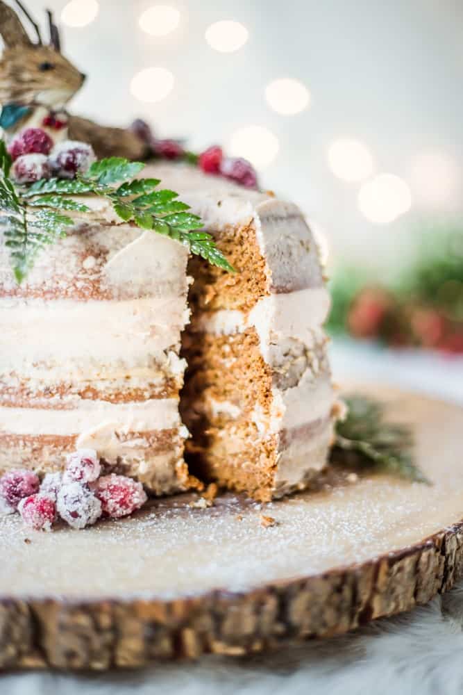 Gingerbread Cake with Cinnamon Frosting