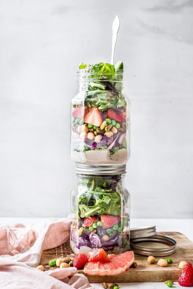 Spring Detox Salad Mason Jars