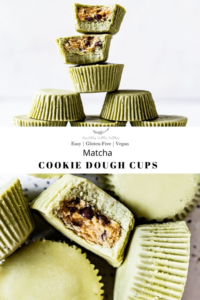 cookie dough matcha cups