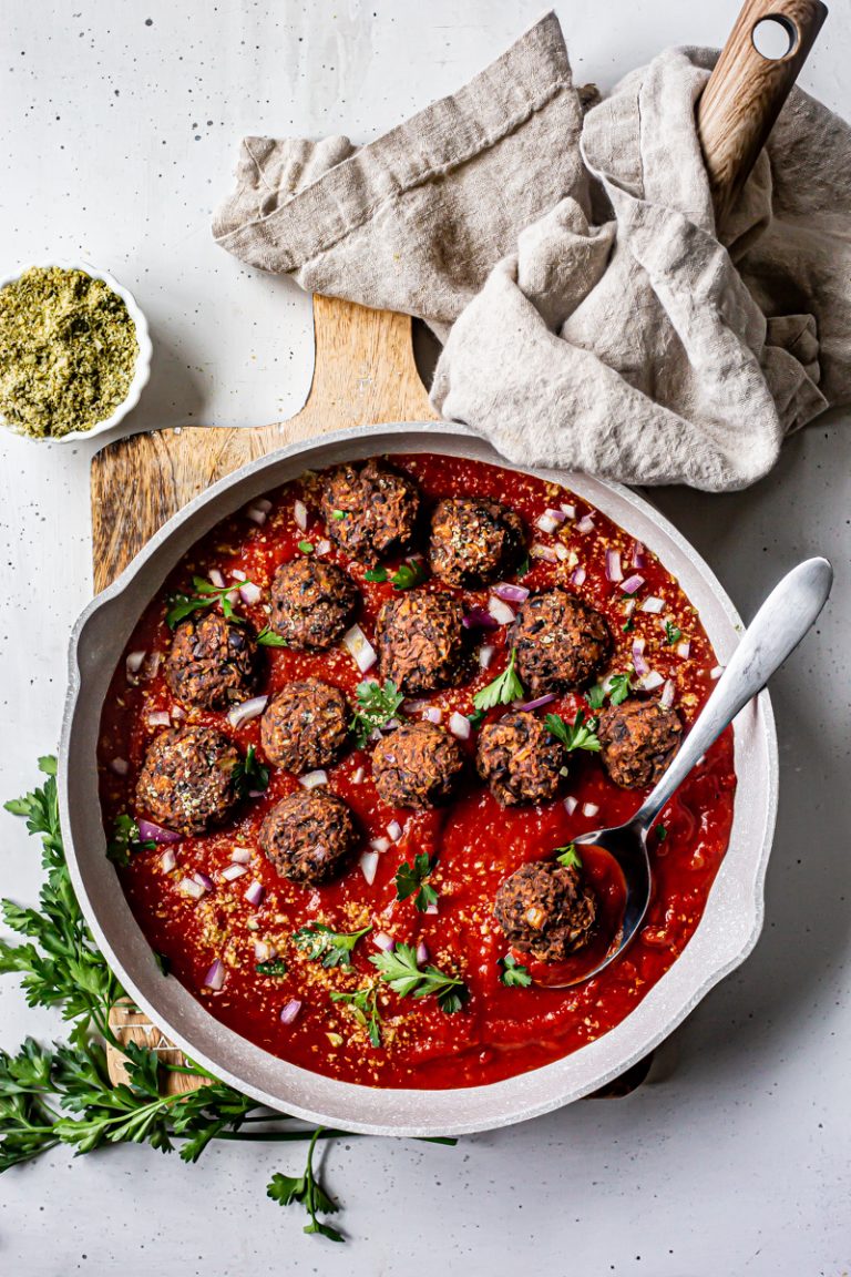 vegan gluten free plant based Italian meatballs