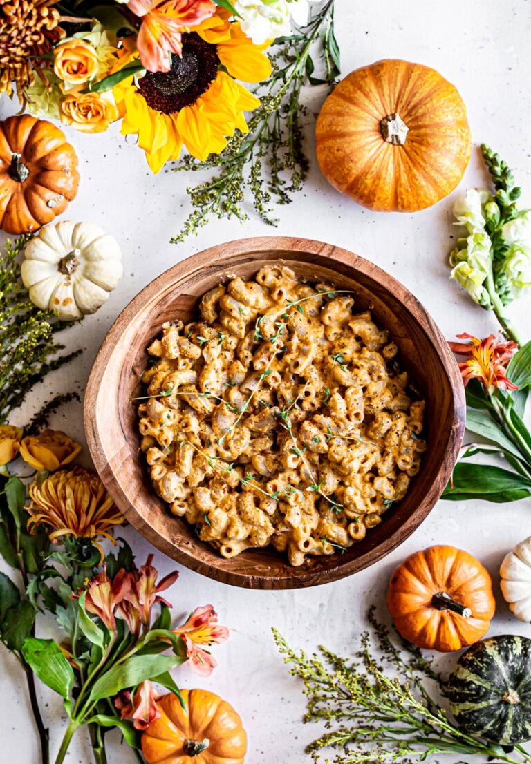 vegan gluten free pumpkin Mac and cheese