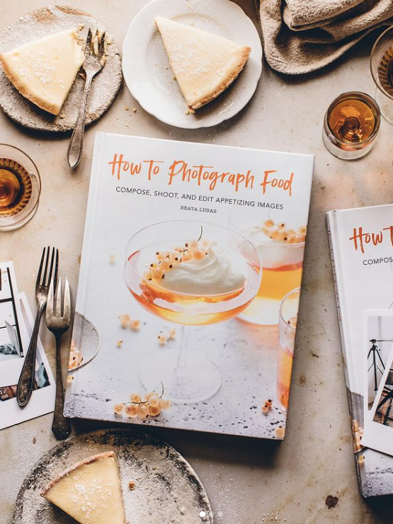 a photo of the book How to Photograph Food with slices of pie around it