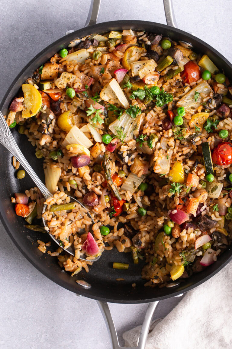Spring Vegetable Skillet Paella