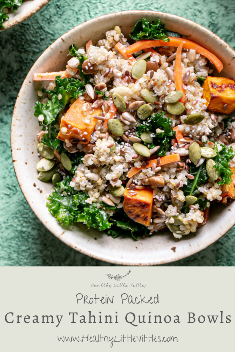 Protein Packed Creamy Tahini Quinoa Bowls - Healthy Little Vittles