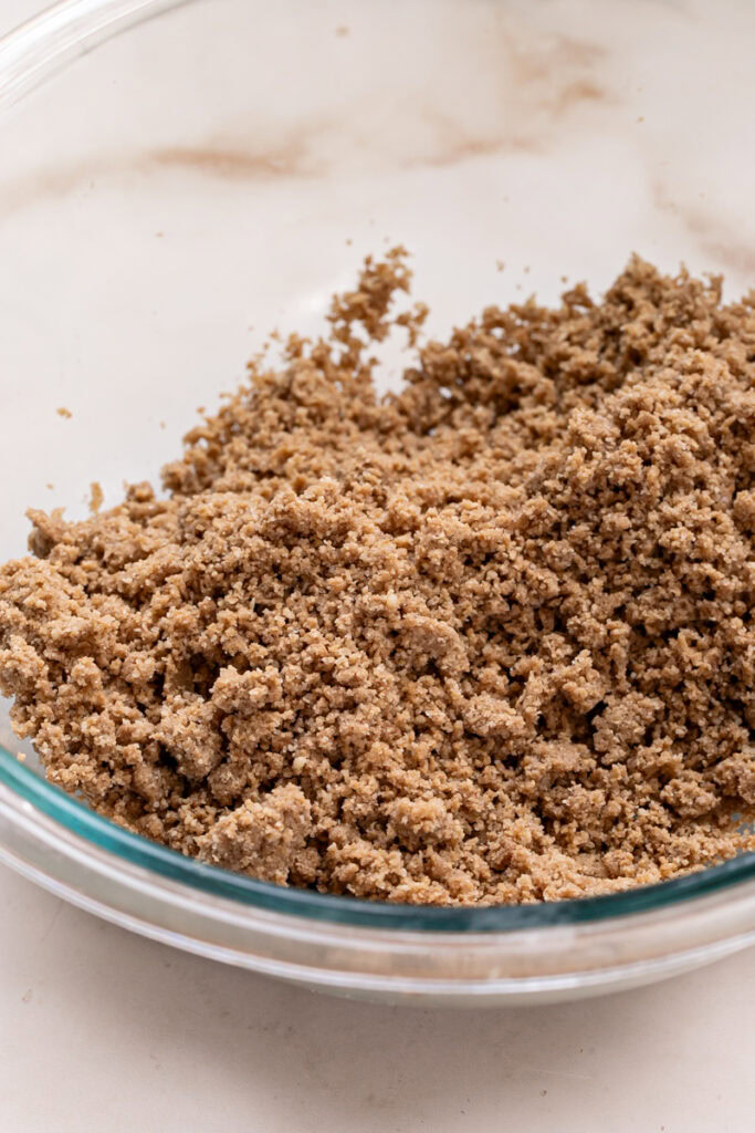 almond flour cookie dough crumble in a bowl