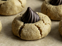 Almond Flour Peanut Butter Blossom Cookies - Healthy Little Vittles