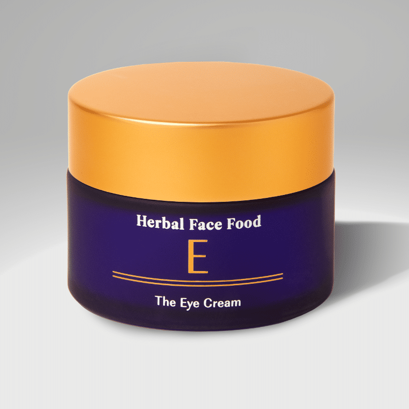 a bottle of herbal face food eye cream