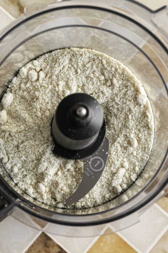 the whole blanched almonds blended into almond flour in a food processor.