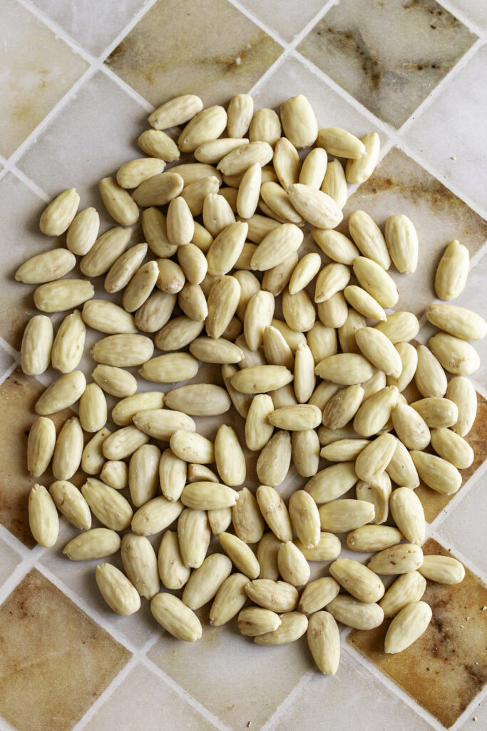 blanched whole almonds.