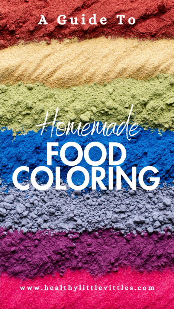 natural colored food powders in all the colors of the rainbow.