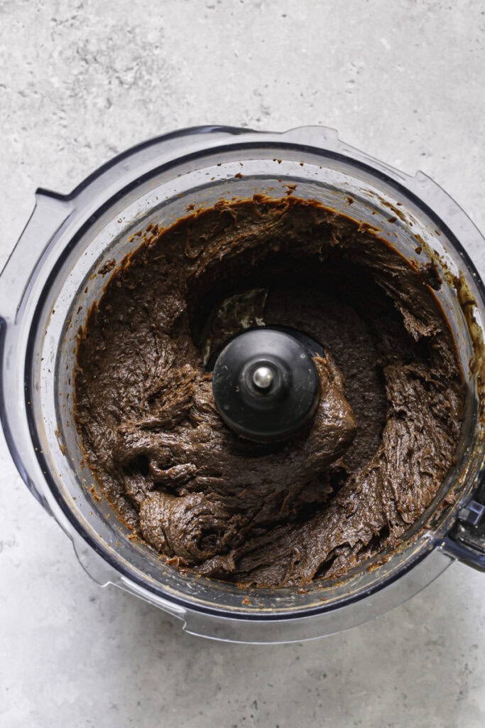 date brownie batter in a food processor.