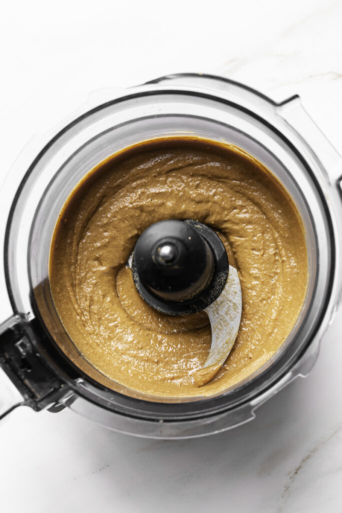 blended peanut butter in a food processor.