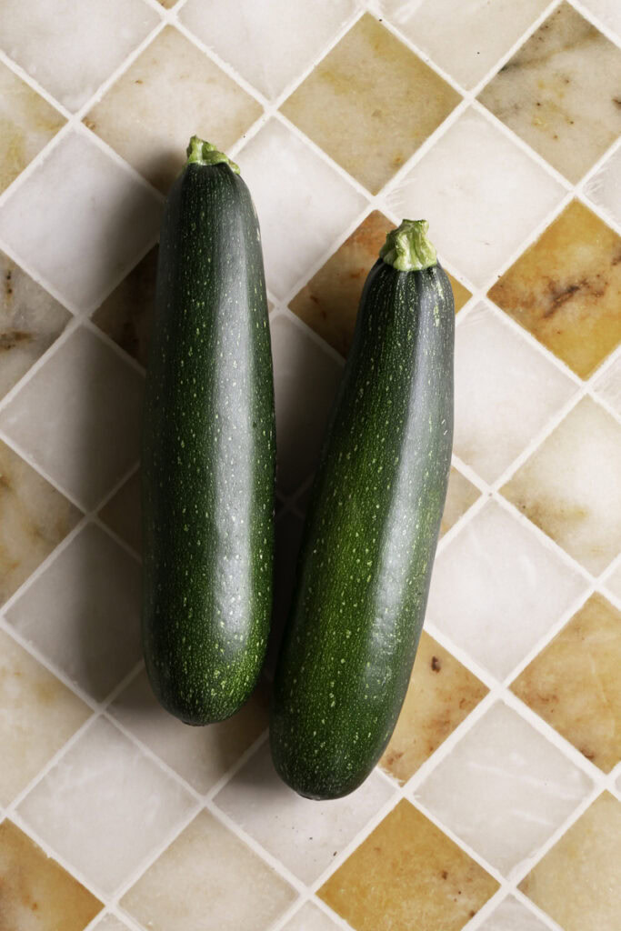two whole zucchini.