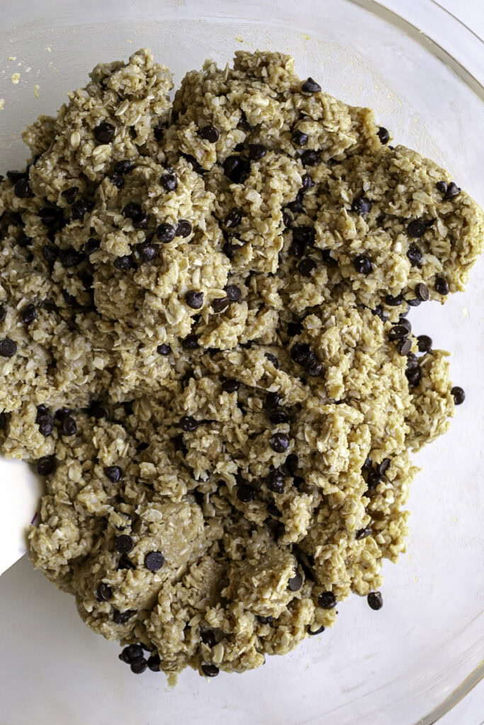 chocolate chips folded into the cookie dough.