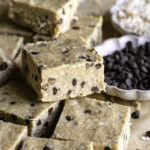 Oatmeal Chocolate Chip Heavenly Hunks sliced and stacked.