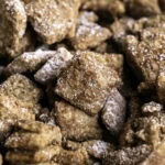 close up of Apple Pie Spiced Puppy Chow.