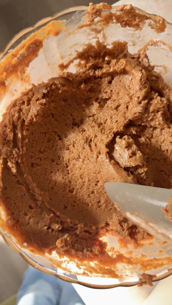 pumpkin olive oil cake batter.