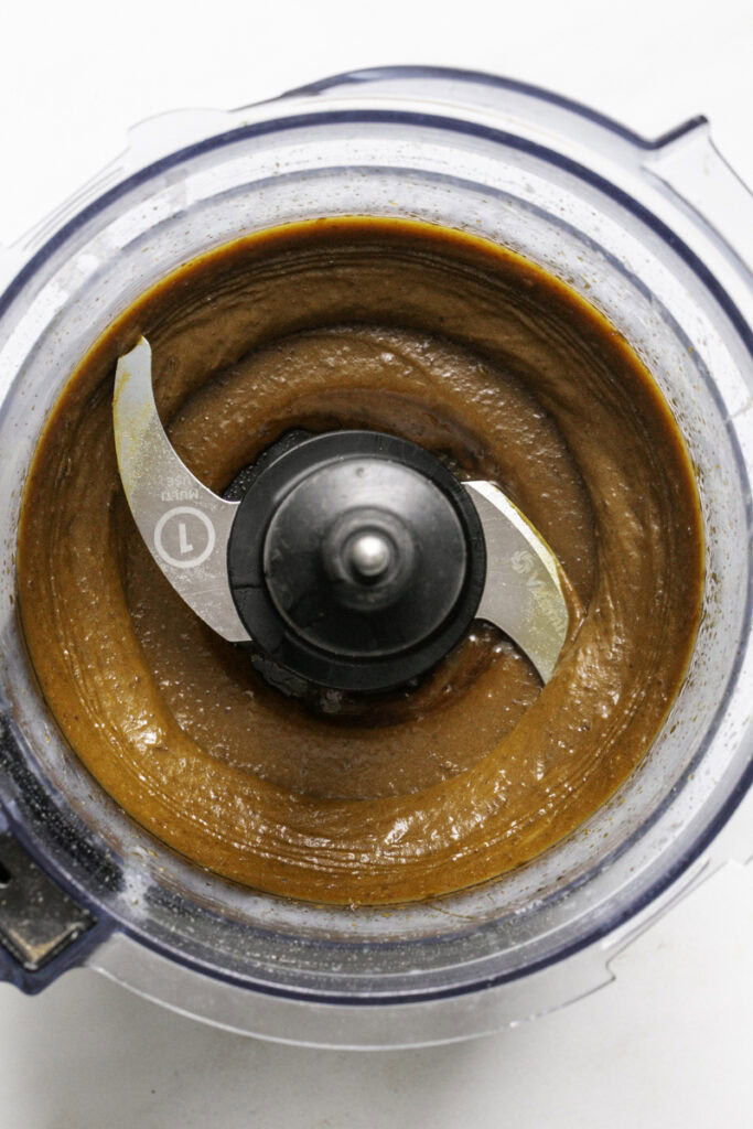 blended dates and molasses in a food processor to make the date paste.