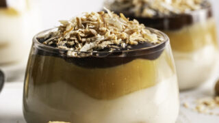 Samoas Chocolate Caramel Coconut Yogurt Dessert Cups - Healthy