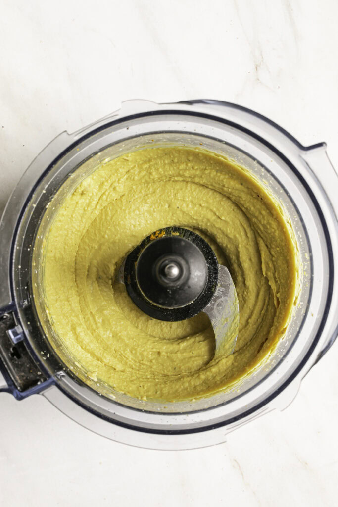 all of the filling ingredients blended in a food processor into the "yolk" filling.