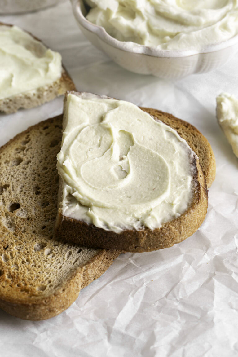 vegan butter spread on toast.