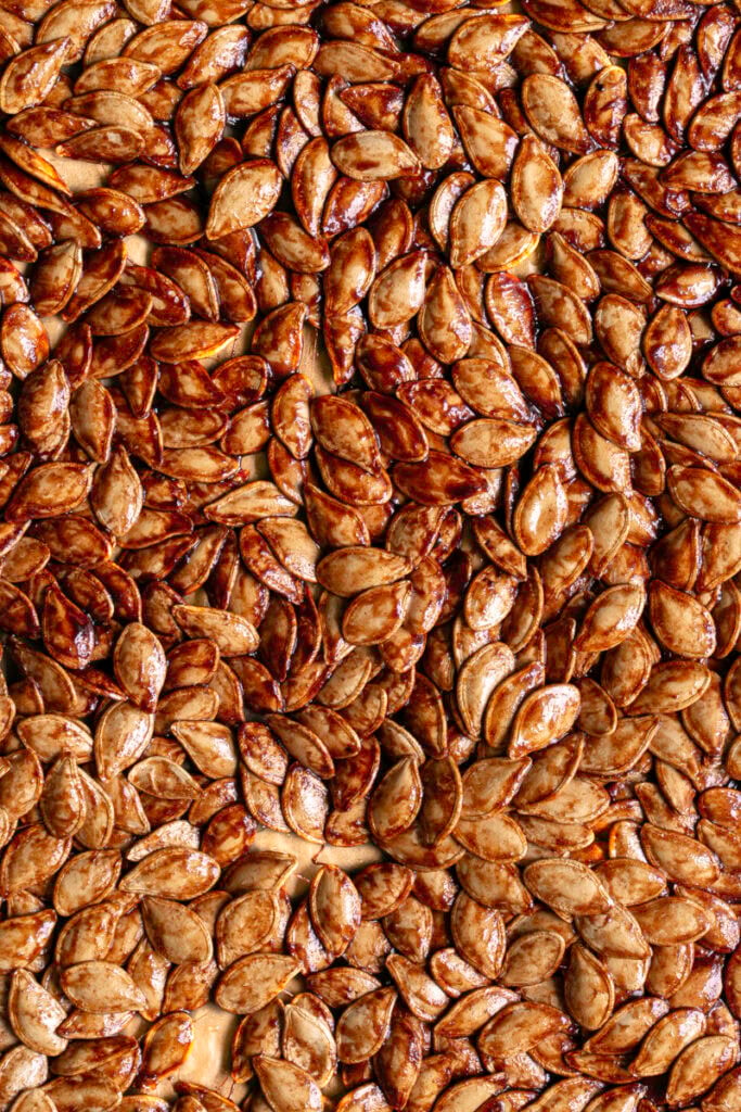 roasted Maple Cinnamon Sugar Pumpkin Seed Brittle.